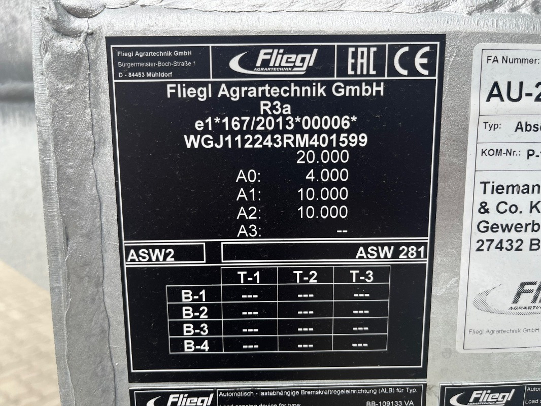 Fliegl ASW281 - Anhänger: das Bild 2 Fliegl ASW281 - Anhänger: das Bild 2