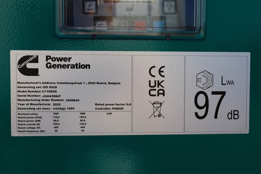 Stromgenerator Cummins C110D5Q Declaration of Conformity, Diesel, 110kVA,: das Bild 6