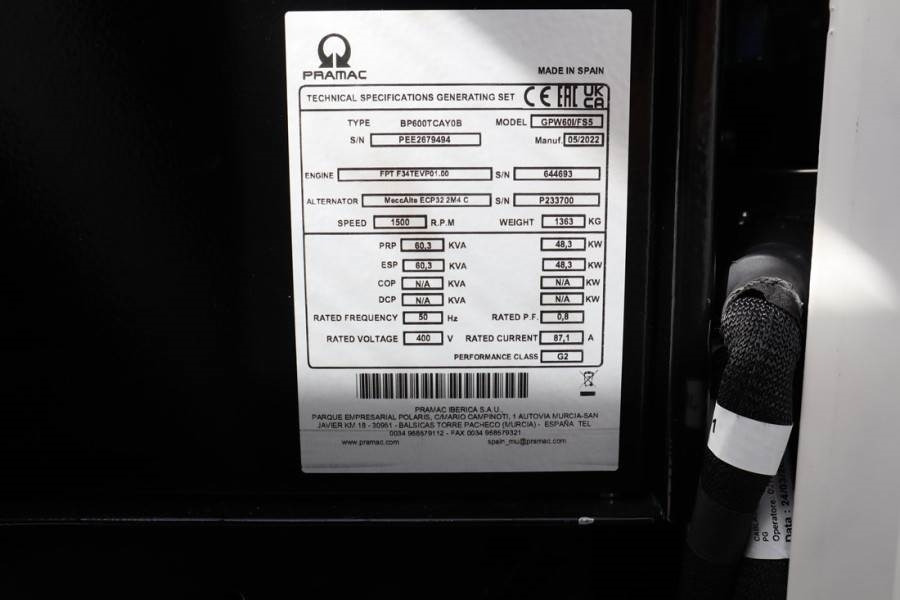 Pramac GPW60I/FS5 Valid inspection, *Guarantee! Diesel, 6 - Stromgenerator: das Bild 2 Pramac GPW60I/FS5 Valid inspection, *Guarantee! Diesel, 6 - Stromgenerator: das Bild 2