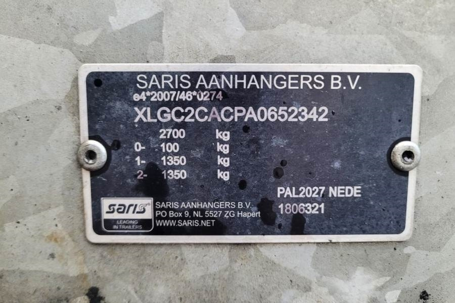 Saris C2700 2 Axel Trailer, Maximum payload: 2045 kg, In - PKW Anhänger: das Bild 5 Saris C2700 2 Axel Trailer, Maximum payload: 2045 kg, In - PKW Anhänger: das Bild 5