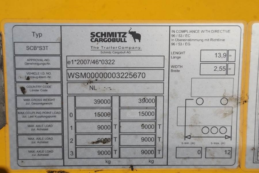 Planenanhänger Schmitz Cargobull SCB3ST CoC Documents, TuV Loading Certif: das Bild 6