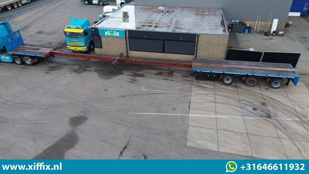 Lako 3-ass. Vlakke dubbel 2x uitschuifbare oplegger / 3x gestuurd - Pritschenauflieger/ Plattformauflieger: das Bild 2 Lako 3-ass. Vlakke dubbel 2x uitschuifbare oplegger / 3x gestuurd - Pritschenauflieger/ Plattformauflieger: das Bild 2