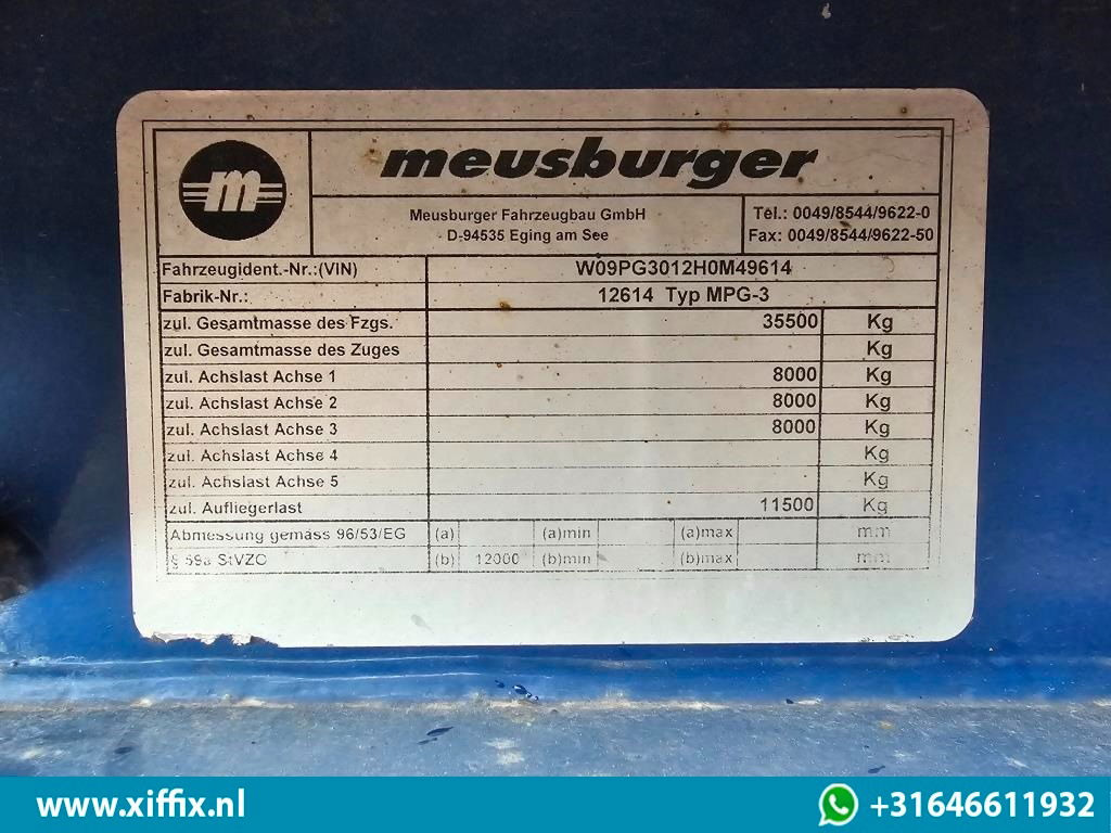 Tieflader Auflieger Meusburger 3-ass. Mega Semi dieplader met huifopbouw: das Bild 13