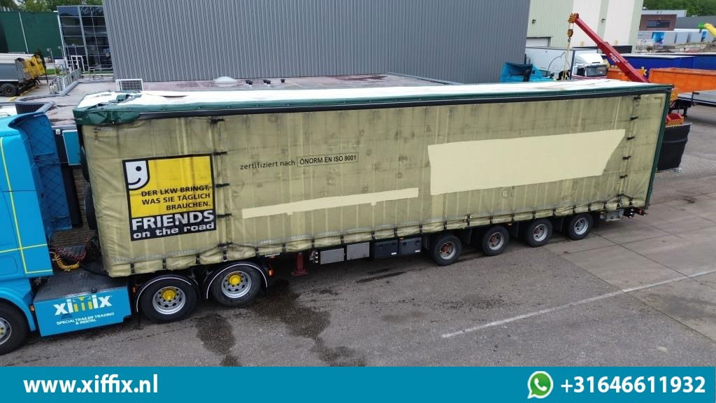 Meusburger 4-ass. Vlakke Mega oplegger met elektrische huifopbouw / 2x naloop ge - Pritschenauflieger/ Plattformauflieger: das Bild 1 Meusburger 4-ass. Vlakke Mega oplegger met elektrische huifopbouw / 2x naloop ge - Pritschenauflieger/ Plattformauflieger: das Bild 1