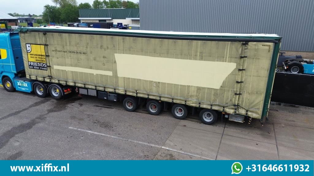 Meusburger 4-ass. Vlakke Mega oplegger met elektrische huifopbouw / 2x naloop ge - Pritschenauflieger/ Plattformauflieger: das Bild 2 Meusburger 4-ass. Vlakke Mega oplegger met elektrische huifopbouw / 2x naloop ge - Pritschenauflieger/ Plattformauflieger: das Bild 2