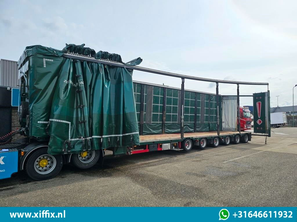 Meusburger 6-ass. Semi dieplader met elektrische huifopbouw / 3x naloop gestuurd - Tieflader Auflieger: das Bild 4 Meusburger 6-ass. Semi dieplader met elektrische huifopbouw / 3x naloop gestuurd - Tieflader Auflieger: das Bild 4