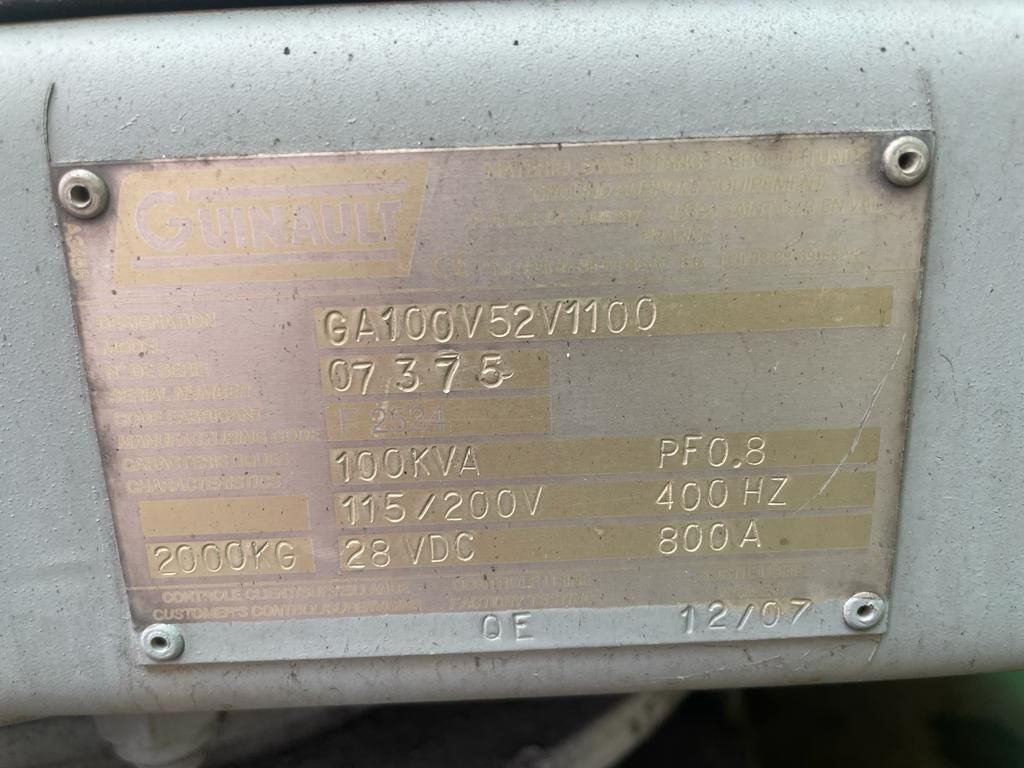 GUINAULT GA 100 - Bodenstromaggregat: das Bild 5 GUINAULT GA 100 - Bodenstromaggregat: das Bild 5
