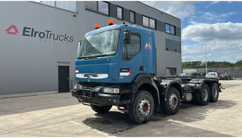 Renault KERAX 420 (8X4 / GRAND PONT / LAMES / BOITE MANUELLE / BONNE ETAT) - Fahrgestell LKW: das Bild 1 Renault KERAX 420 (8X4 / GRAND PONT / LAMES / BOITE MANUELLE / BONNE ETAT) - Fahrgestell LKW: das Bild 1