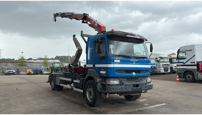 Renault KERAX 420 (HMF 1683 K2 / BE TRUCK / LAMES / GRAND PONT / BOITE MANUELLE) - Abrollkipper, Autokran: das Bild 4 Renault KERAX 420 (HMF 1683 K2 / BE TRUCK / LAMES / GRAND PONT / BOITE MANUELLE) - Abrollkipper, Autokran: das Bild 4