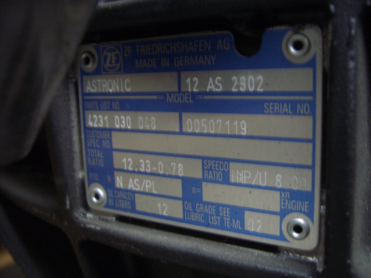 ZF 12 As-tronic - Getriebe für Fahrgestell LKW: das Bild 3 ZF 12 As-tronic - Getriebe für Fahrgestell LKW: das Bild 3