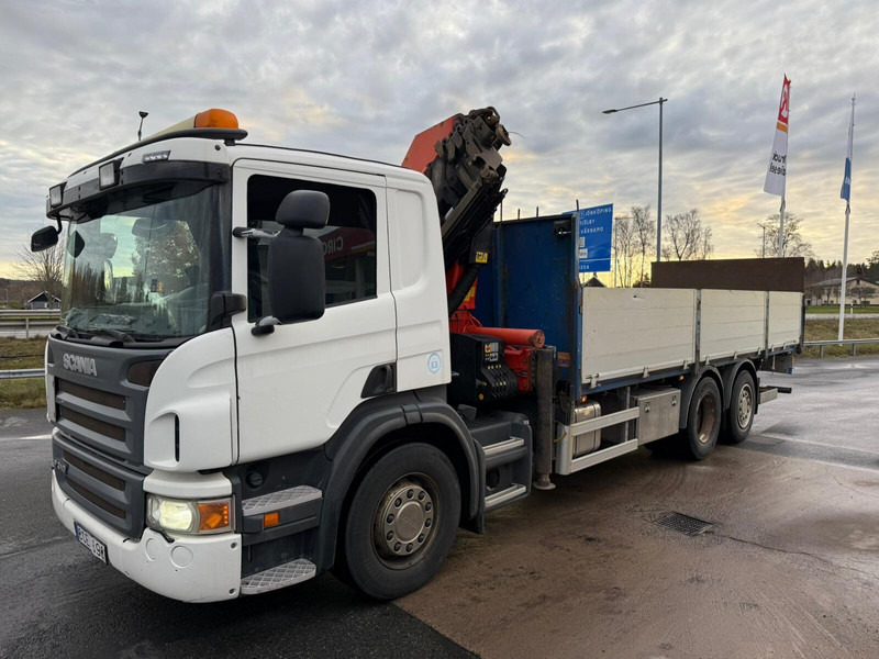 Scania P310 - Pritsche LKW, Autokran: das Bild 1 Scania P310 - Pritsche LKW, Autokran: das Bild 1