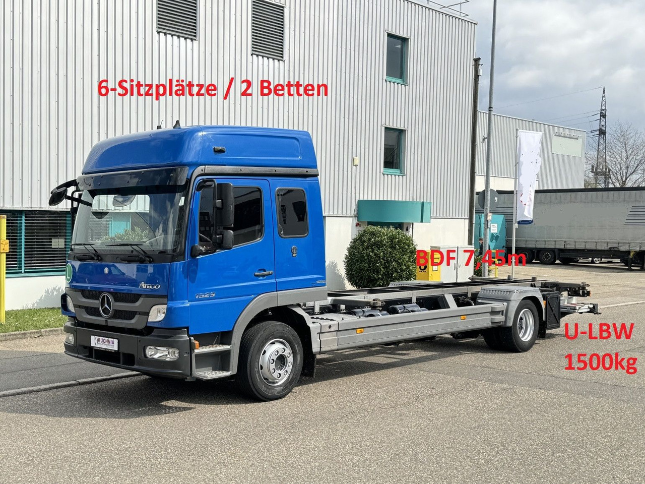 Mercedes-Benz Atego 1529 LL BDF 6-Sitze Umzug u-LBW Gr-Haus - Containerwagen/ Wechselfahrgestell LKW: das Bild 1 Mercedes-Benz Atego 1529 LL BDF 6-Sitze Umzug u-LBW Gr-Haus - Containerwagen/ Wechselfahrgestell LKW: das Bild 1