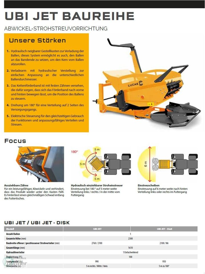 Lucas UBI JET Anbau Dreipunkt - Ballenwickelgerät: das Bild 1 Lucas UBI JET Anbau Dreipunkt - Ballenwickelgerät: das Bild 1