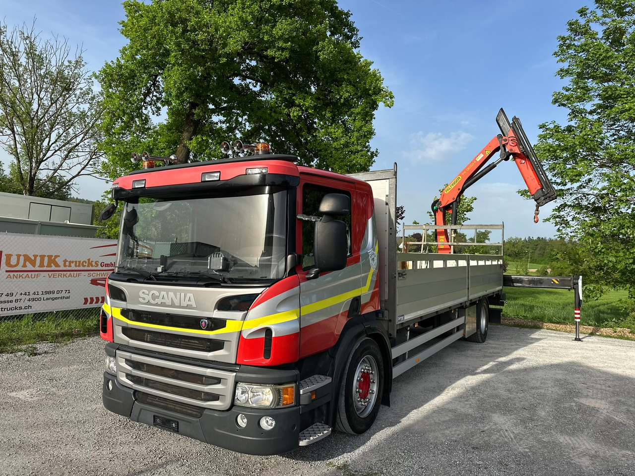 SCANIA P410 Euro6 4x2 Palfinger 13001 - Pritsche LKW, Autokran: das Bild 1 SCANIA P410 Euro6 4x2 Palfinger 13001 - Pritsche LKW, Autokran: das Bild 1