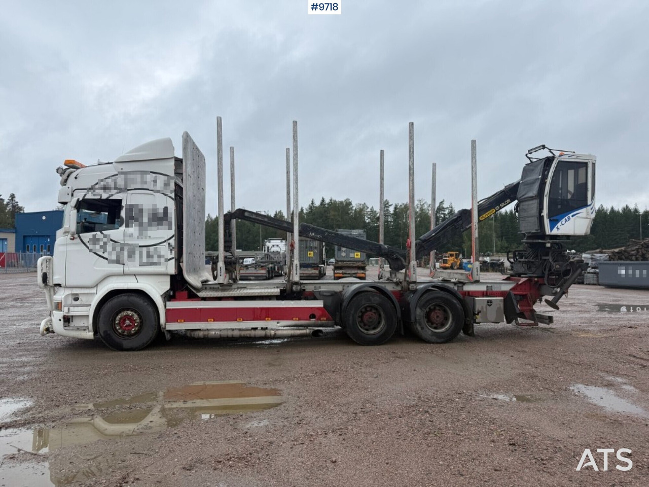 Log truck Scania R520 with crane - Holztransporter, Autokran: das Bild 3 Log truck Scania R520 with crane - Holztransporter, Autokran: das Bild 3