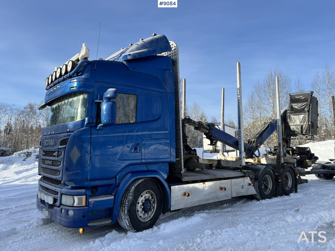 SCANIA R580 6X4 Logging truck with crane (VIDEO) - Holztransporter: das Bild 1 SCANIA R580 6X4 Logging truck with crane (VIDEO) - Holztransporter: das Bild 1