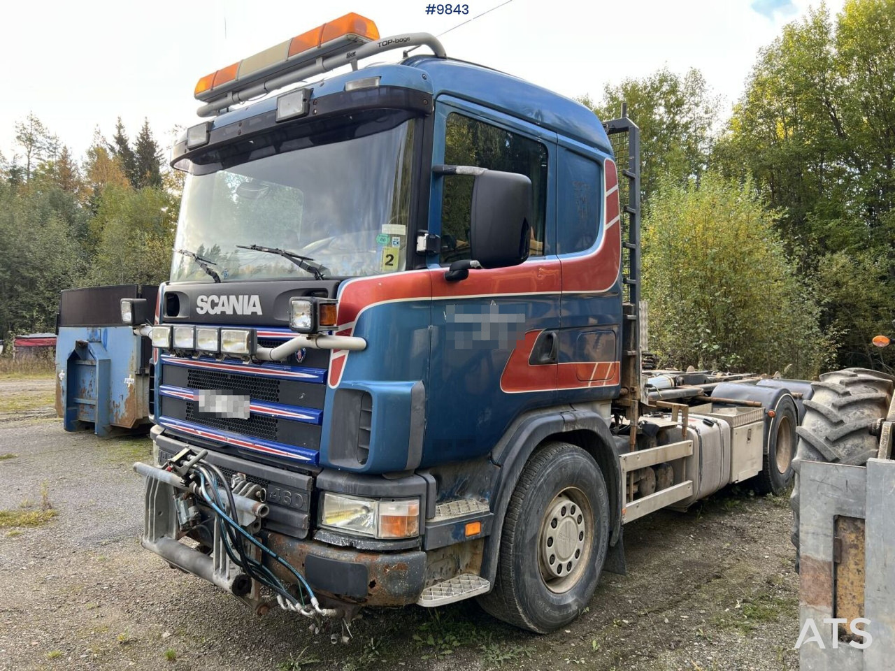 Scania R144 Hook Truck with plow equipment - Abrollkipper: das Bild 1 Scania R144 Hook Truck with plow equipment - Abrollkipper: das Bild 1