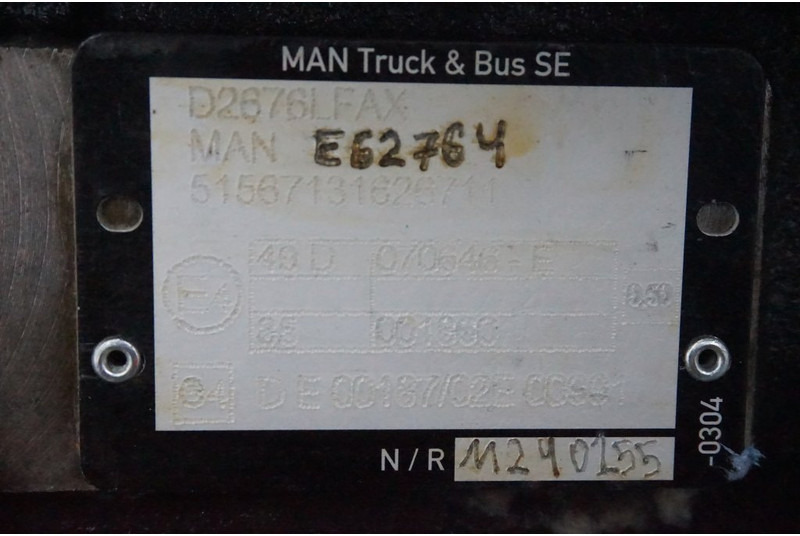 MAN D2676LFAX EURO6 520PS - Motor für LKW: das Bild 5 MAN D2676LFAX EURO6 520PS - Motor für LKW: das Bild 5