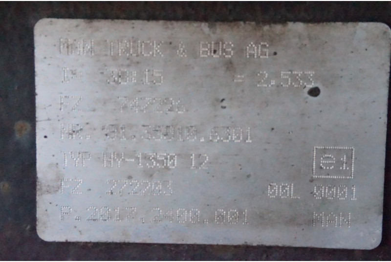 MAN HY-1350-12 38/15 - Hinterachse für LKW: das Bild 4 MAN HY-1350-12 38/15 - Hinterachse für LKW: das Bild 4