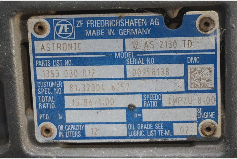 ZF 12AS2130DD 81.32004-6257 - Getriebe für LKW: das Bild 5 ZF 12AS2130DD 81.32004-6257 - Getriebe für LKW: das Bild 5
