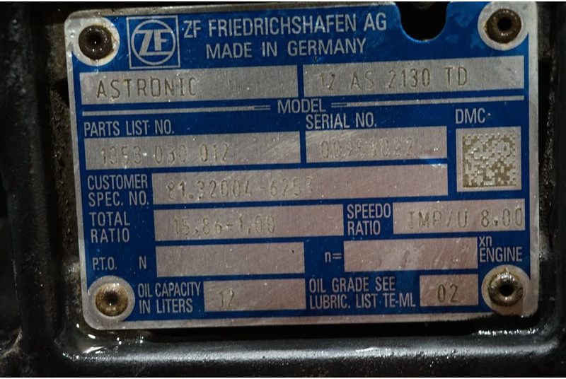 ZF 12AS2130DD TGS 81.32004-6257 - Getriebe für LKW: das Bild 5 ZF 12AS2130DD TGS 81.32004-6257 - Getriebe für LKW: das Bild 5