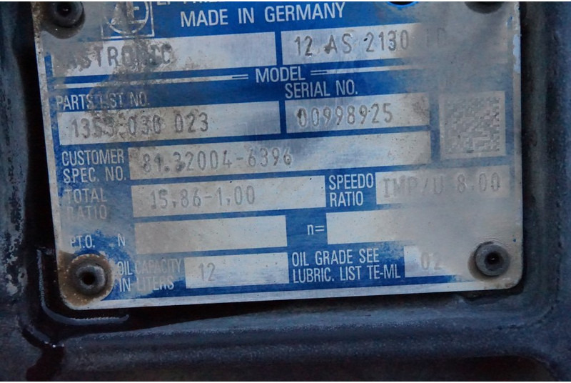ZF 12AS2130DD TGS 81.32004-6396 - Getriebe für LKW: das Bild 5 ZF 12AS2130DD TGS 81.32004-6396 - Getriebe für LKW: das Bild 5