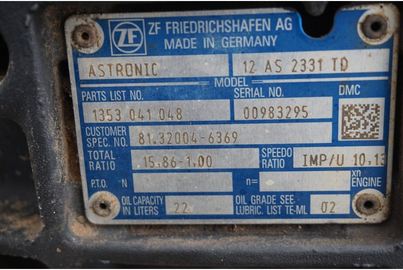 ZF 12AS2131DD+INT3 81.32004-6369 - Getriebe für LKW: das Bild 5 ZF 12AS2131DD+INT3 81.32004-6369 - Getriebe für LKW: das Bild 5