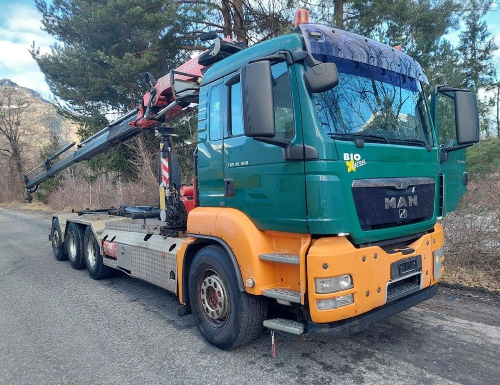 MAN TGS 35.480 8x4, E5, Fassi F235CXP Kran+Abroll - Autokran, Abrollkipper: das Bild 1 MAN TGS 35.480 8x4, E5, Fassi F235CXP Kran+Abroll - Autokran, Abrollkipper: das Bild 1