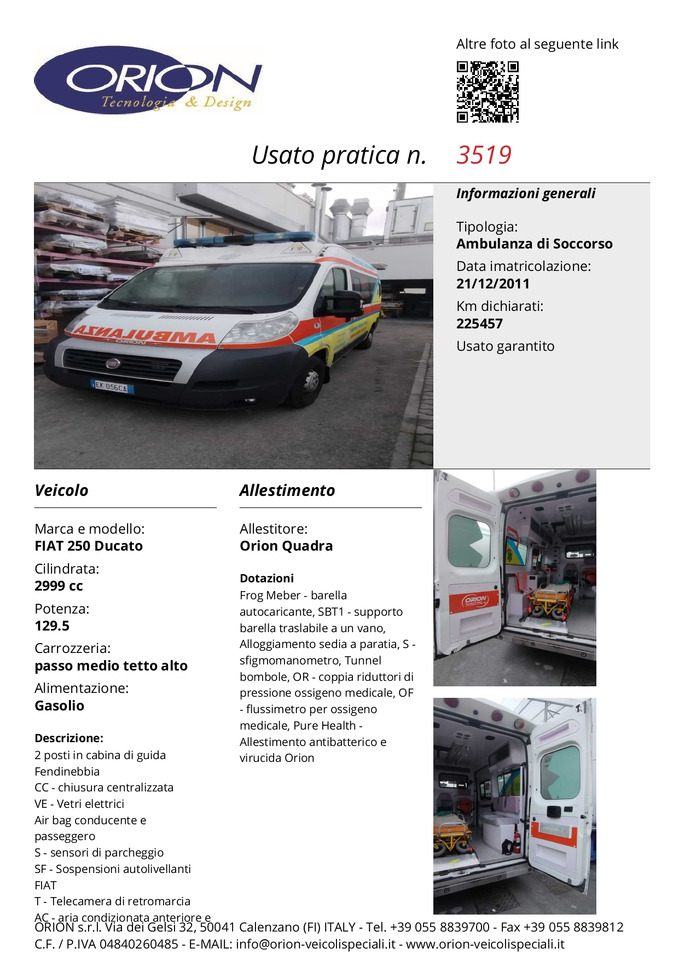 Krankenwagen ORION FIAT 250 DUCATO: das Bild 6
