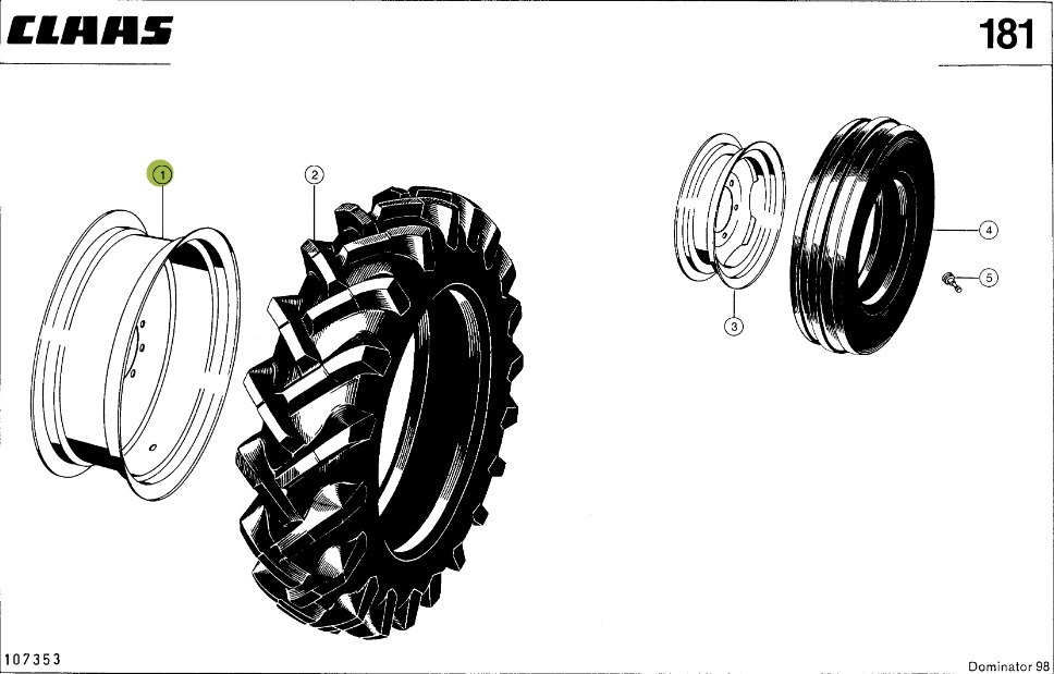 Claas Dominator 98 - koło felga 0006058511 - Felge für Landmaschine: das Bild 1 Claas Dominator 98 - koło felga 0006058511 - Felge für Landmaschine: das Bild 1