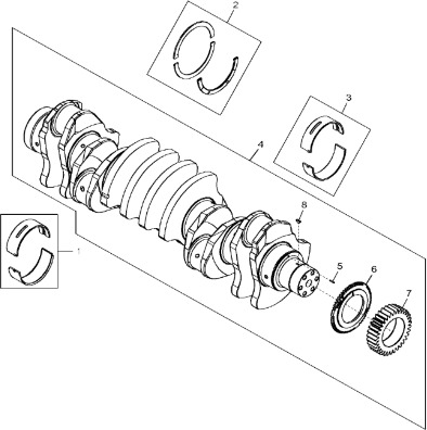 John Deere 9470RX - Wał korbowy RE539339 (Silnik) - Kurbelwelle für Landmaschine: das Bild 1 John Deere 9470RX - Wał korbowy RE539339 (Silnik) - Kurbelwelle für Landmaschine: das Bild 1