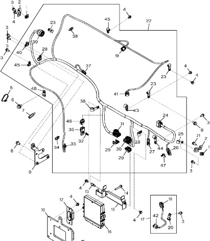 John Deere 9470RX - Wiązka przewodów DZ102216 (Silnik) - Kabel/ Kabelbaum für Landmaschine: das Bild 1 John Deere 9470RX - Wiązka przewodów DZ102216 (Silnik) - Kabel/ Kabelbaum für Landmaschine: das Bild 1