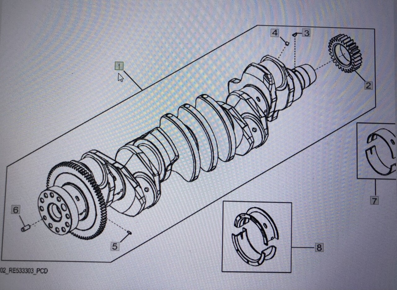 John Deere - wał korbowy John Deere 8345R 7250R 7290R 8235R 8260R 8370R RE565972 - Kurbelwelle für Landmaschine: das Bild 1 John Deere - wał korbowy John Deere 8345R 7250R 7290R 8235R 8260R 8370R RE565972 - Kurbelwelle für Landmaschine: das Bild 1