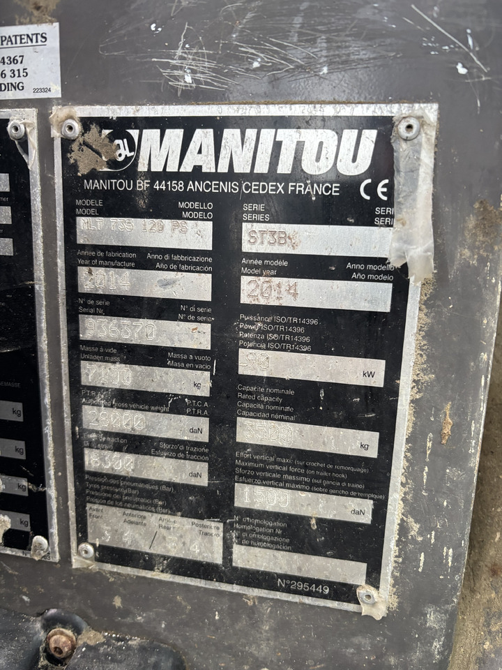 Manitou MLT 735 120 PS 2014rok Karetka Wysięgnik Podnośnik CZĘŚCI - Teleskoplader: das Bild 2 Manitou MLT 735 120 PS 2014rok Karetka Wysięgnik Podnośnik CZĘŚCI - Teleskoplader: das Bild 2