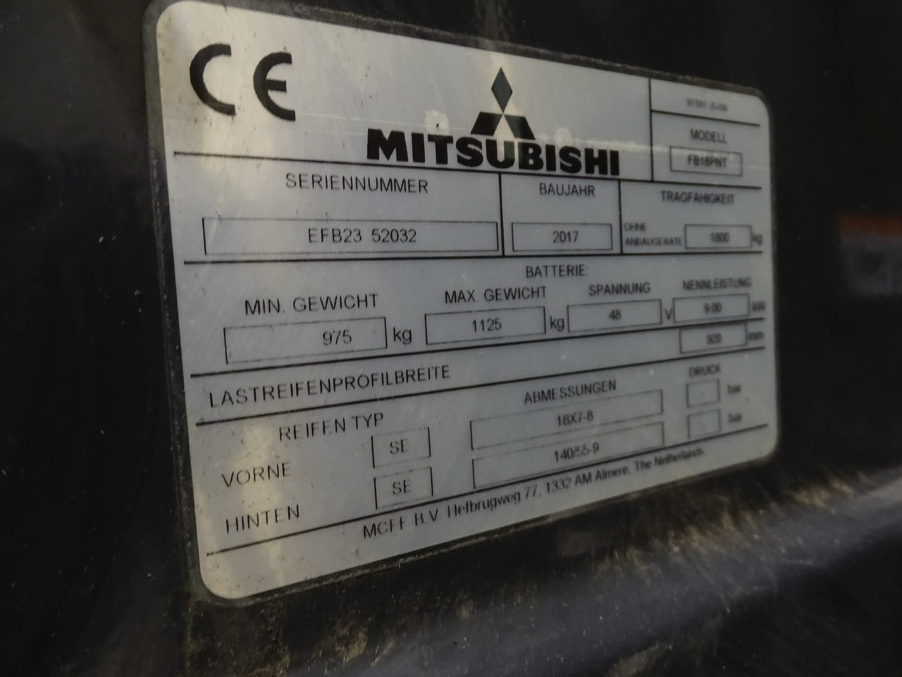 Mitsubishi FB18PNT - Elektrostapler: das Bild 2 Mitsubishi FB18PNT - Elektrostapler: das Bild 2