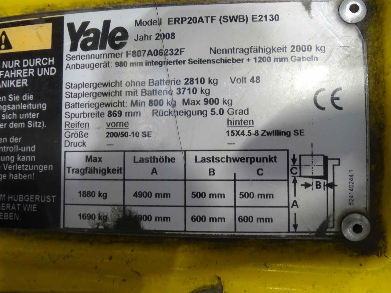 Yale ERP 20 ATF - Elektrostapler: das Bild 2 Yale ERP 20 ATF - Elektrostapler: das Bild 2