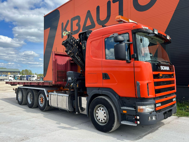 Scania R 144 8x2/4 HIAB 211EP-5 YEAR 2008 / HOOK LIFT L=5400 mm - Abrollkipper, Autokran: das Bild 4 Scania R 144 8x2/4 HIAB 211EP-5 YEAR 2008 / HOOK LIFT L=5400 mm - Abrollkipper, Autokran: das Bild 4