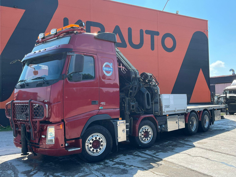 Volvo FH 480 8x4 HIAB 1055E-8 / WINCH / PLATFORM L=6928 mm - Pritsche LKW, Autokran: das Bild 2 Volvo FH 480 8x4 HIAB 1055E-8 / WINCH / PLATFORM L=6928 mm - Pritsche LKW, Autokran: das Bild 2