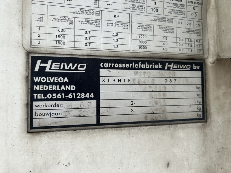 H.T.F HZO 39 / Heiwo / Isolated Box / Steer + Lift Axle / Loadlift 2500 kg - Leasing H.T.F HZO 39 / Heiwo / Isolated Box / Steer + Lift Axle / Loadlift 2500 kg: das Bild 16