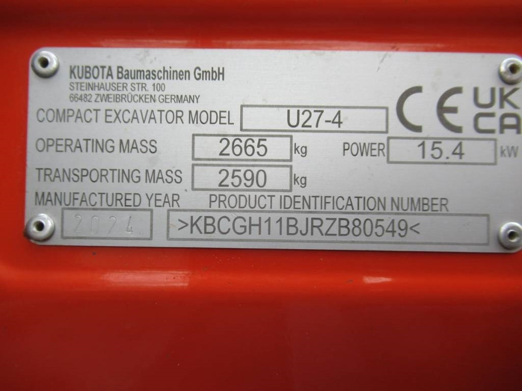 Kubota KX027-4 GL - Minibagger: das Bild 4 Kubota KX027-4 GL - Minibagger: das Bild 4