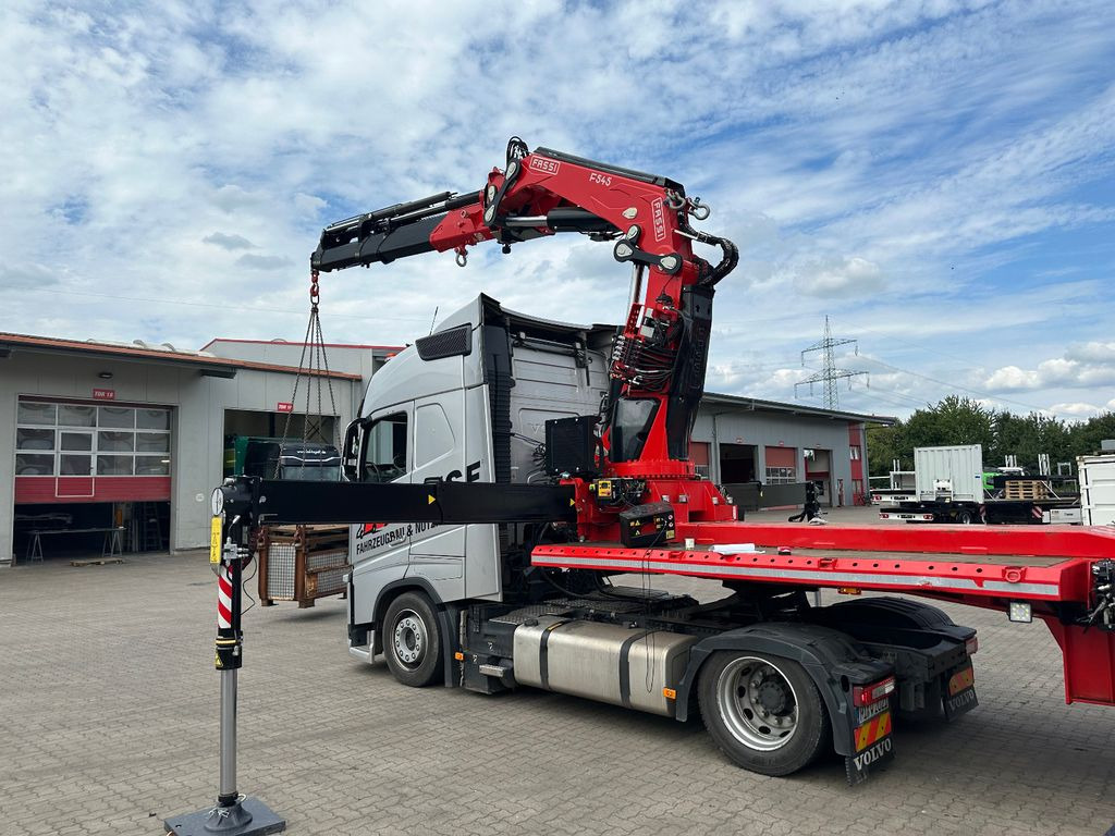 Wiese Stufensattel Tieflader mit Kran Fassi F545 - Tieflader Auflieger: das Bild 3 Wiese Stufensattel Tieflader mit Kran Fassi F545 - Tieflader Auflieger: das Bild 3