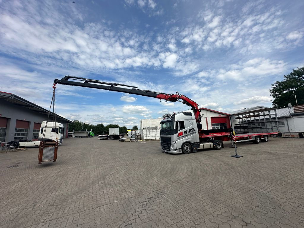 Wiese Stufensattel Tieflader mit Kran Fassi F545 Wiese Stufensattel Tieflader mit Kran Fassi F545 - Tieflader Auflieger: das Bild 1 Wiese Stufensattel Tieflader mit Kran Fassi F545 Wiese Stufensattel Tieflader mit Kran Fassi F545 - Tieflader Auflieger: das Bild 1
