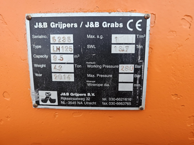 Jb clamshell 9500 liter sennebogen sennebogen liebherr lh fuchs mhl - Zweischalengreifer für Baumaschine: das Bild 5 Jb clamshell 9500 liter sennebogen sennebogen liebherr lh fuchs mhl - Zweischalengreifer für Baumaschine: das Bild 5