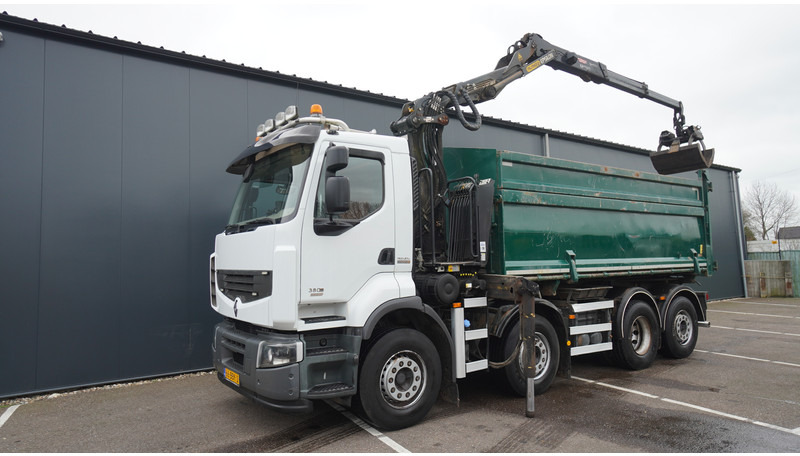 Renault PREMIUM 380 DXI 8X2/6 2 SIDE TIPPER WITH PLFINGER Q 170 Z CRANE.278.200KM - Autokran: das Bild 3 Renault PREMIUM 380 DXI 8X2/6 2 SIDE TIPPER WITH PLFINGER Q 170 Z CRANE.278.200KM - Autokran: das Bild 3