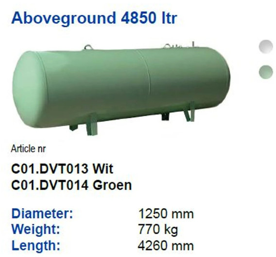 De Visser Propaan/Butaan LPG tank 4850 L (2,43 ton) Gastank, Gas, Gaz, LPG, GPL, Propane, Butane Ø 1250 including tank fittings - Kraftstofftank: das Bild 4 De Visser Propaan/Butaan LPG tank 4850 L (2,43 ton) Gastank, Gas, Gaz, LPG, GPL, Propane, Butane Ø 1250 including tank fittings - Kraftstofftank: das Bild 4