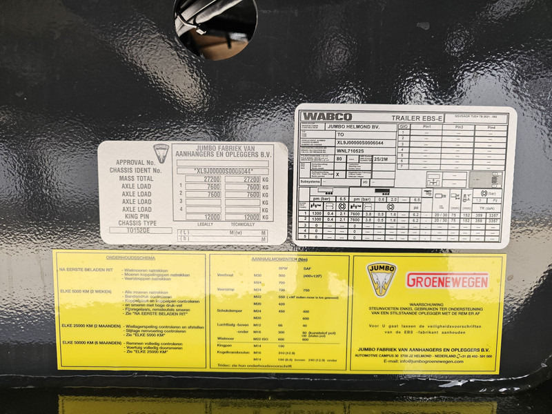 Tieflader Auflieger Jumbo OPRIJ / DIEPLADER / AUTO / CARAVAN TRANSPORT / NIEUW !: das Bild 19