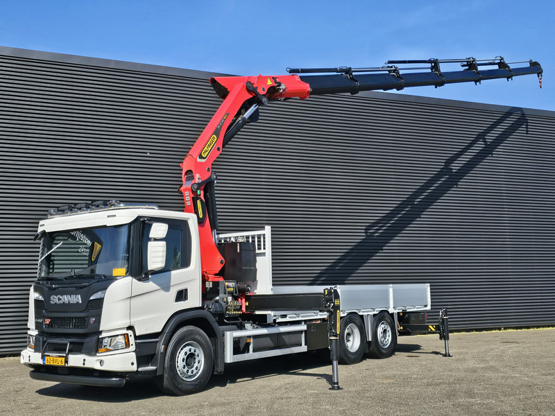 Scania P410 6x2*4 / PALFINGER 35 tm CRANE + WINCH - Pritsche LKW, Autokran: das Bild 1 Scania P410 6x2*4 / PALFINGER 35 tm CRANE + WINCH - Pritsche LKW, Autokran: das Bild 1