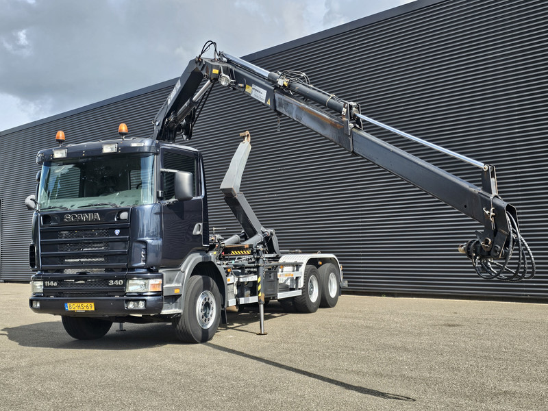 Scania R114.340 6x2 / HIAB CRANE + 25T HOOKLIFT - Abrollkipper, Autokran: das Bild 2 Scania R114.340 6x2 / HIAB CRANE + 25T HOOKLIFT - Abrollkipper, Autokran: das Bild 2