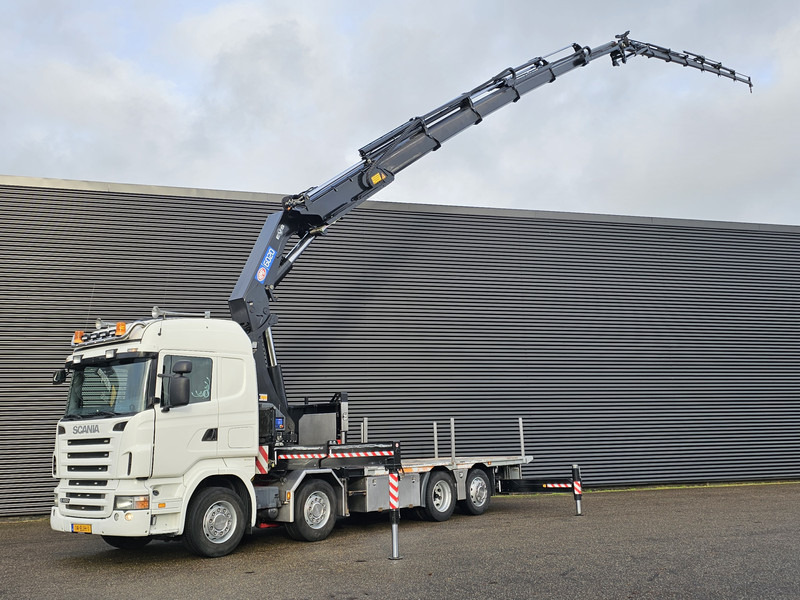 Scania R480 8X2 / HMF 60 t/m + JIB / RETARDER - Pritsche LKW, Autokran: das Bild 1 Scania R480 8X2 / HMF 60 t/m + JIB / RETARDER - Pritsche LKW, Autokran: das Bild 1