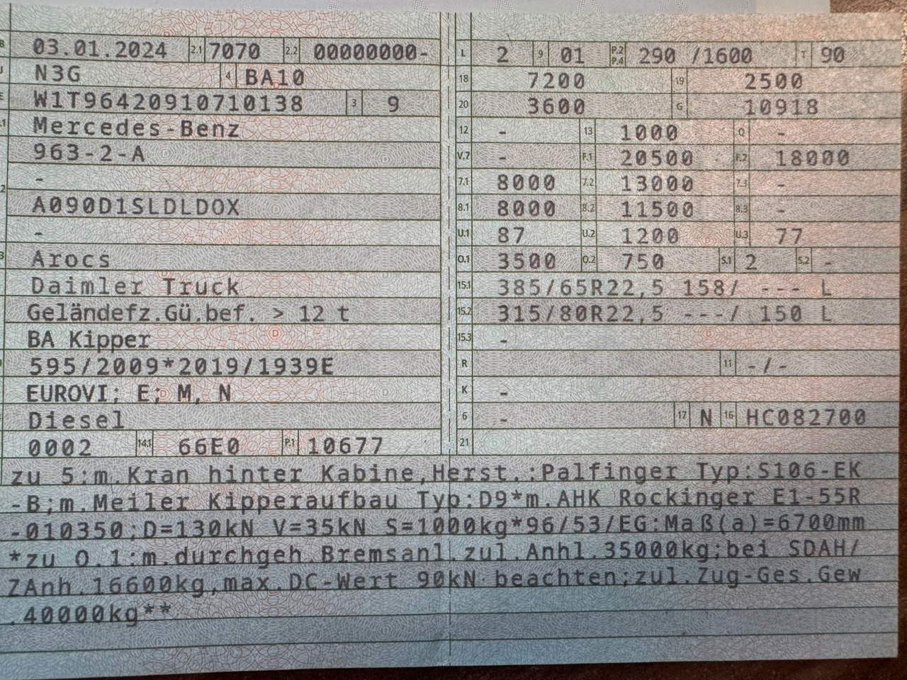 Mercedes-Benz 1840 2140 4X2 Kipper % Kran mit Funk Top Zust. - Kipper: das Bild 2 Mercedes-Benz 1840 2140 4X2 Kipper % Kran mit Funk Top Zust. - Kipper: das Bild 2